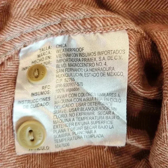 Weatherproof Collar Flannel Button Down Shirt Size S - Picture 5 of 8